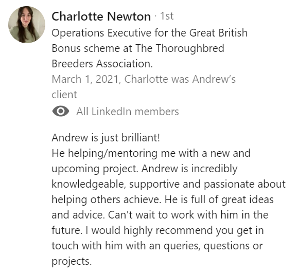 Testimonial from Charlotte Newton